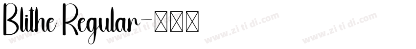 Blithe Regular字体转换